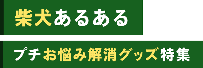 柴犬あるあるプチお悩み解消グッズ特集