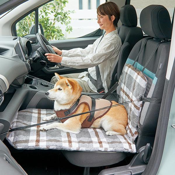 座席下への落下を防ぐ広々ボード（助手席用）（旧：フラットボード） 本体＋カバー （グレーチェック）