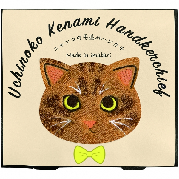 うちのニャンコ 毛並み ハンカチ パッケージ・茶トラ