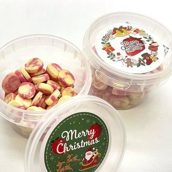 クリスマスいちごのマーブルクッキー