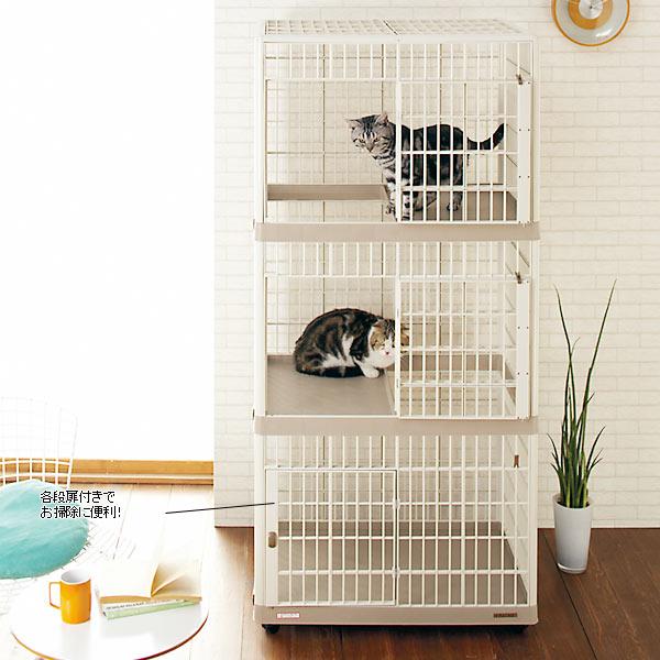 プラケージ 粗相しても、サッときれいにできる！／吐いたりしても水拭きでき、清潔に使えます。プラスチック製で錆びません。※リニューアル前の色です。