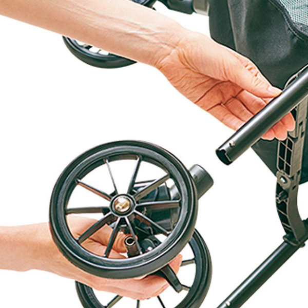 コムペット ミリミリ 工具いらずで簡単にタイヤ交換ができます。※交換用タイヤは別売。