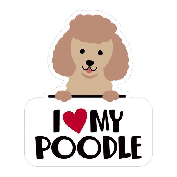 ステッカーパック プードル　レッド