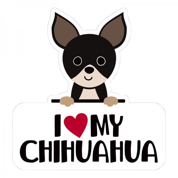 ステッカーパック チワワ　ブラックタン