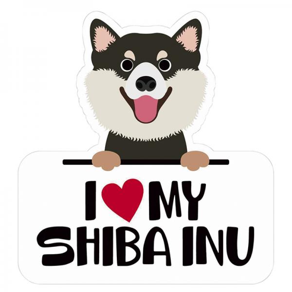 ステッカーパック シバイヌ　ブラック