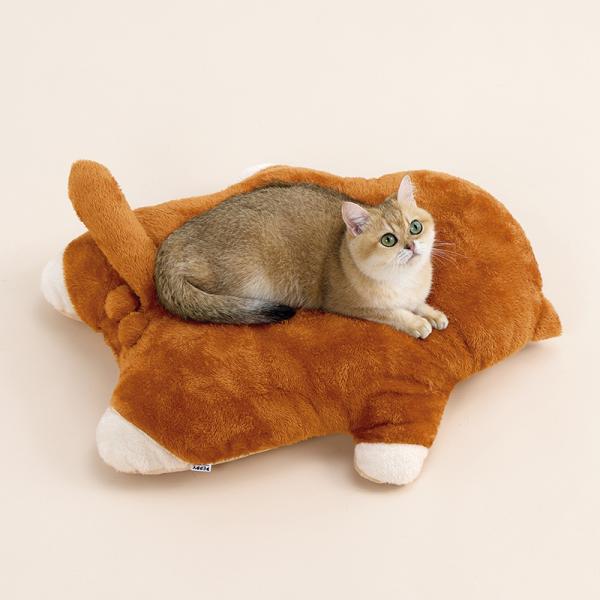 もちふわアニマルベッド ねこさん（にゃん玉付き）／モデル体重：3.3kg