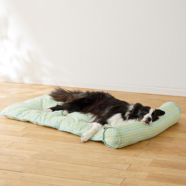 洗えるあごのせマット L・イエローチェック・モデル体重19㎏