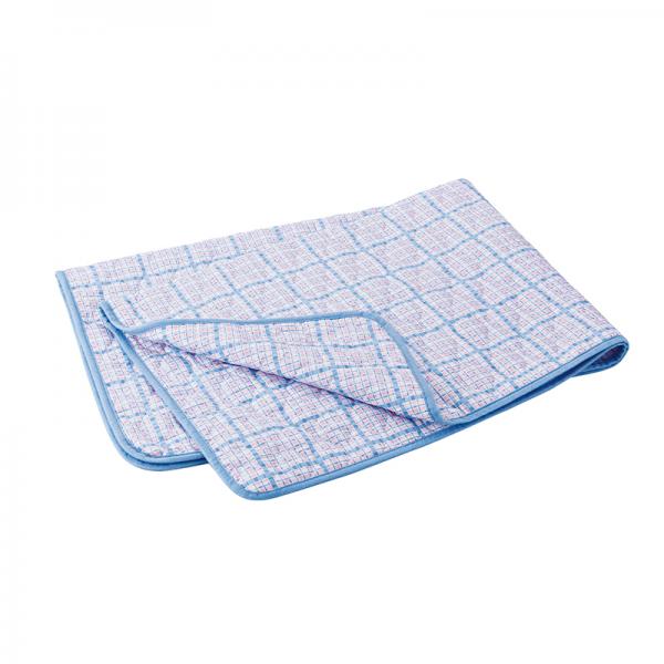 抜け毛が刺さりにくいノンキルトマルチカバー ブルーチェック