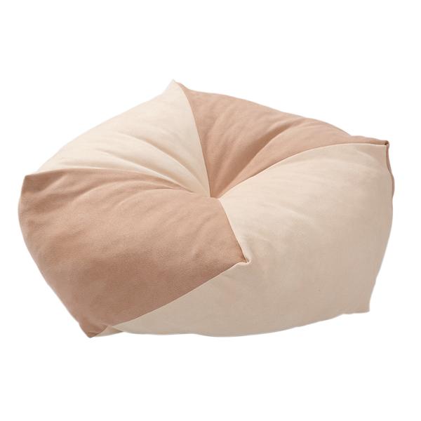 ふわふわお手玉クッション ベージュ<br>くぼみが身体にフィットする、とろける密着感。