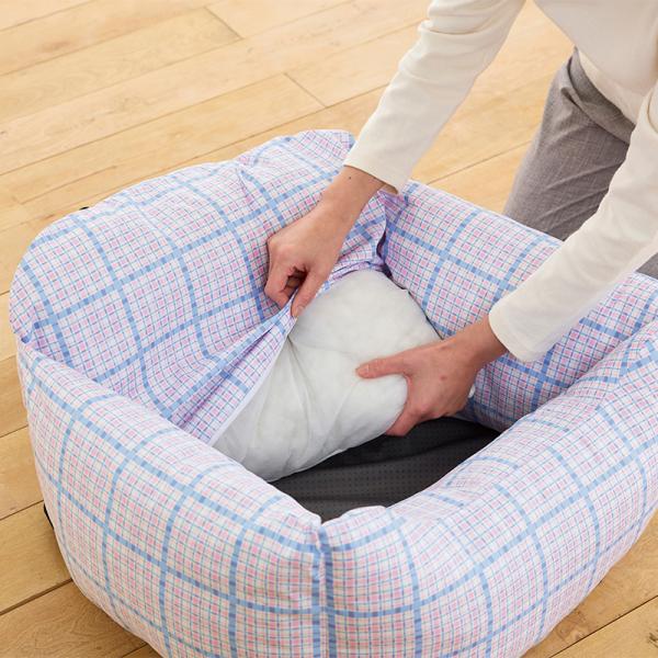 洗える あごのせふかふかドライブベッド カバーは外して洗えます。