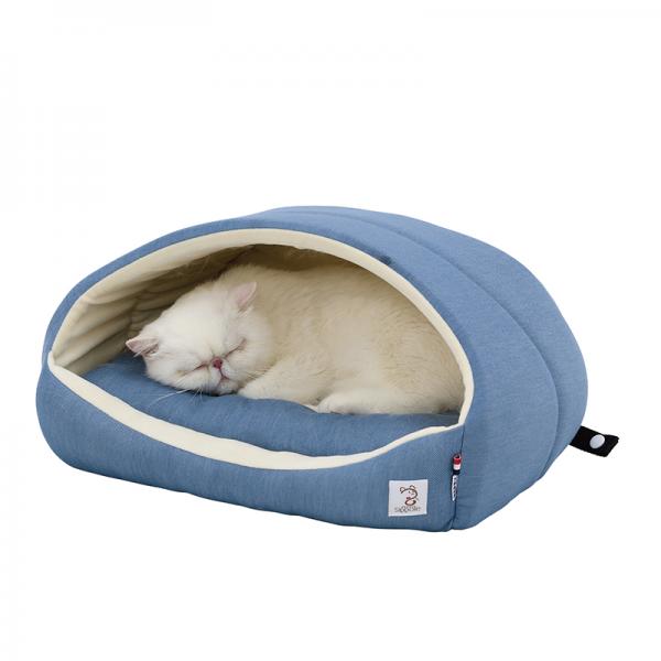 Ｓｉｐｐｏｌｅ　ケージ用 かまくらベッド サックス／モデル体重：2.4kg