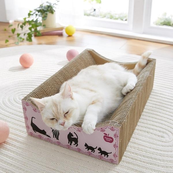 【募金付き】くつろげる爪とぎベッド ローズ