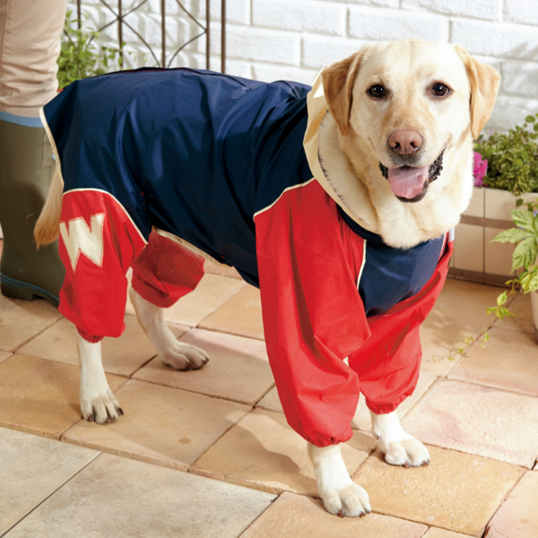 【ウォームハートカンパニー】ＪコートＢレインコート （超撥水犬用レインコート） トリコロール