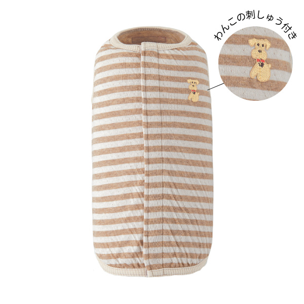 【WHCY（ウォームハートカンパニー）】オーガニックボーダーベスト キャメル