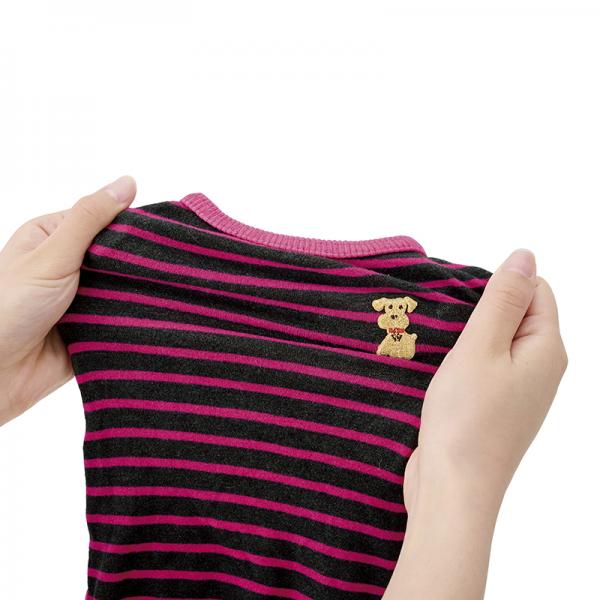 【WHCYウォームハートカンパニー】カラフルウォームボーダーTシャツ よく伸びる。