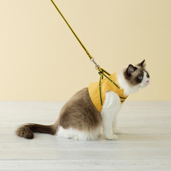 ハンドルベスト (猫用ハーネス) デニムイエロー