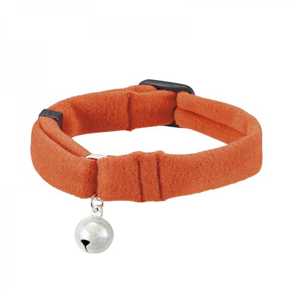 Ｓｉｐｐｏｌｅ　ふわふわのびーる猫首輪 だいだい