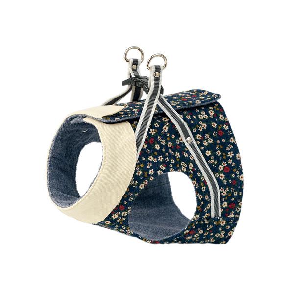 ハンドルベスト　襟付きフラワー ネイビー