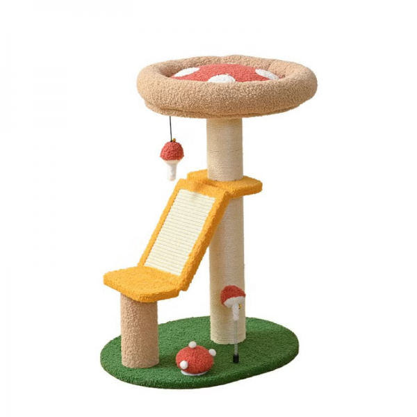 キャットツリー　きのこ（高さ68cm　据え置き型　子猫） 
