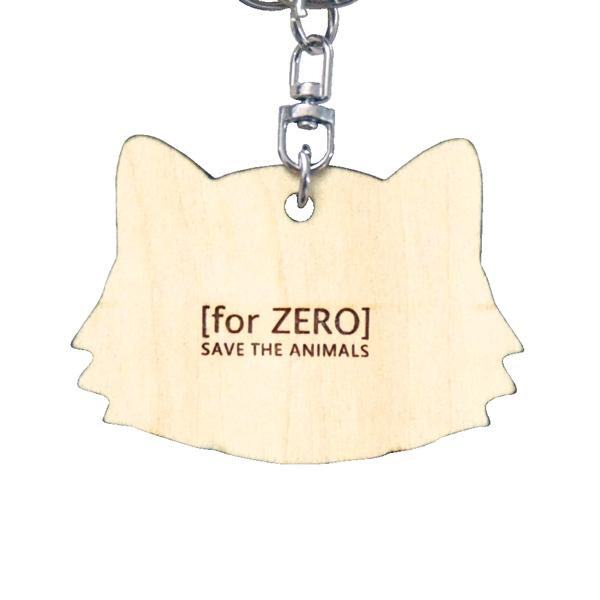 うちの猫 木製チャーム リボンキーホルダー 裏面