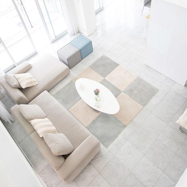 ピタプラス・ブリック　４５×６０ グレー / お部屋に馴染みやすい色※画像は６０×６０サイズです。