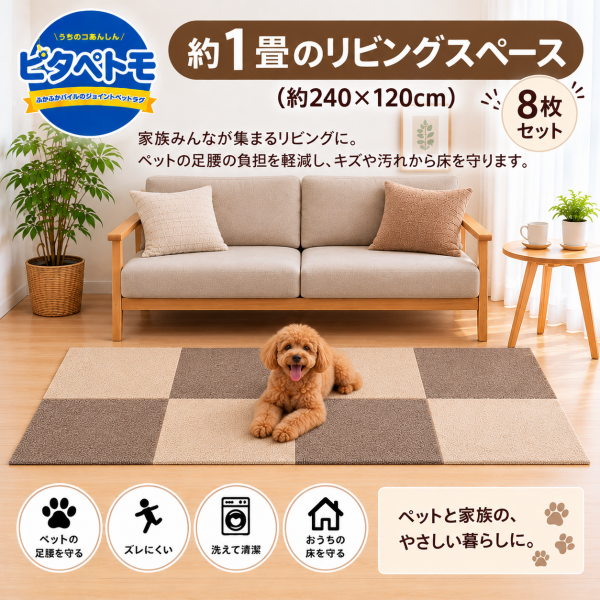 ピタプラス・ブリック　６０×６０ 8枚使用