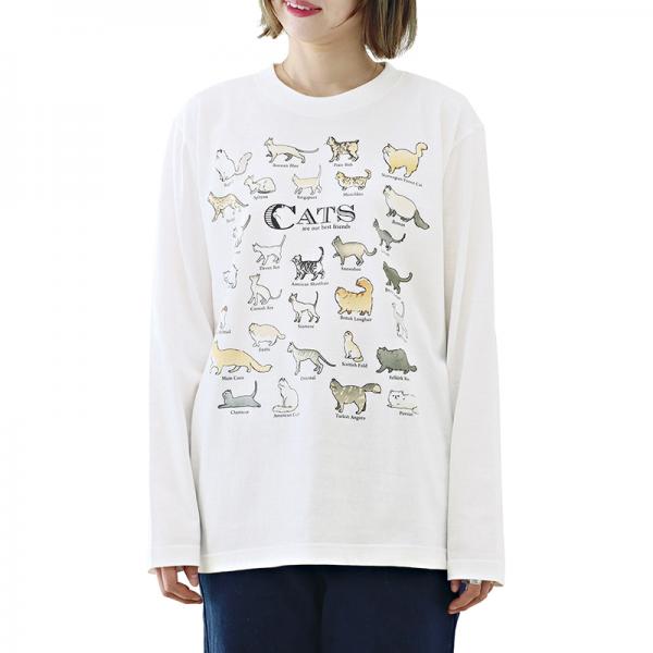 猫図鑑  ロングＴシャツ 