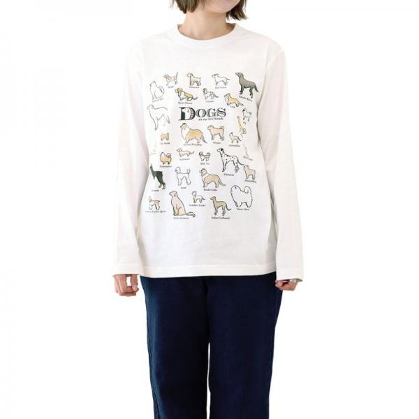 犬図鑑　ロングＴシャツ ロングTシャツ M／アメリカンサイズで少し大きめ。