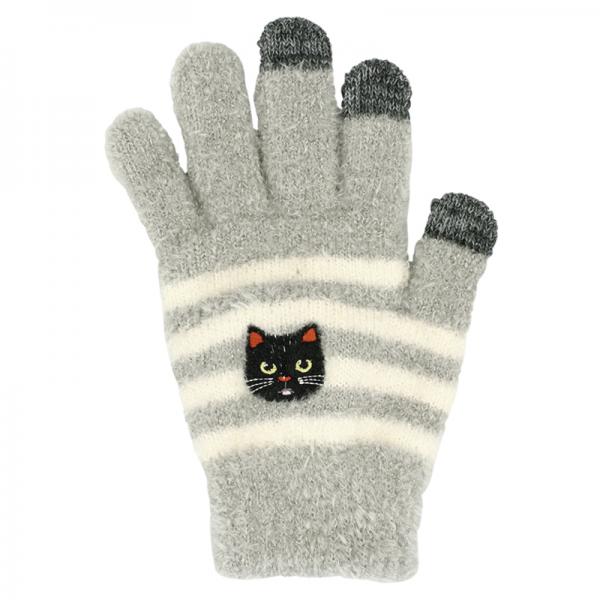 スマホ手袋　猫 クロネコ
