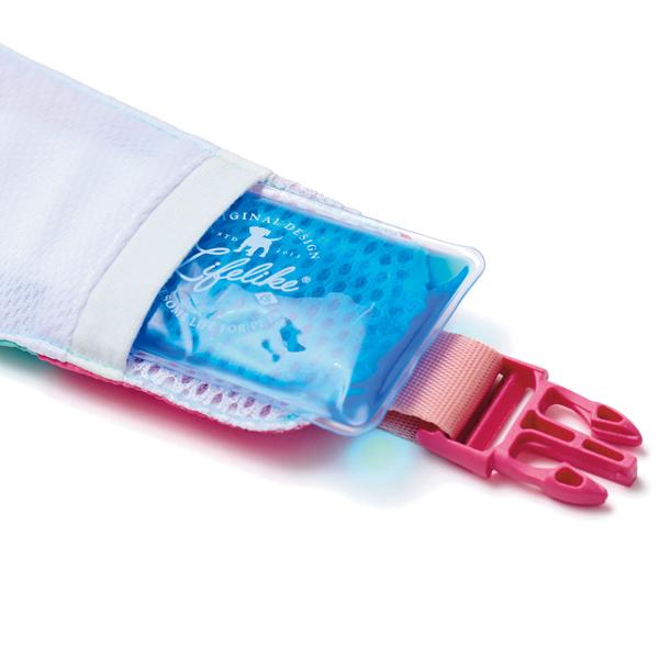 【LIFE　LIKE（ライフライク）】ビタミンカラーバンダナ 裏面はメッシュ生地。ポケットに保冷剤を入れて使用します。