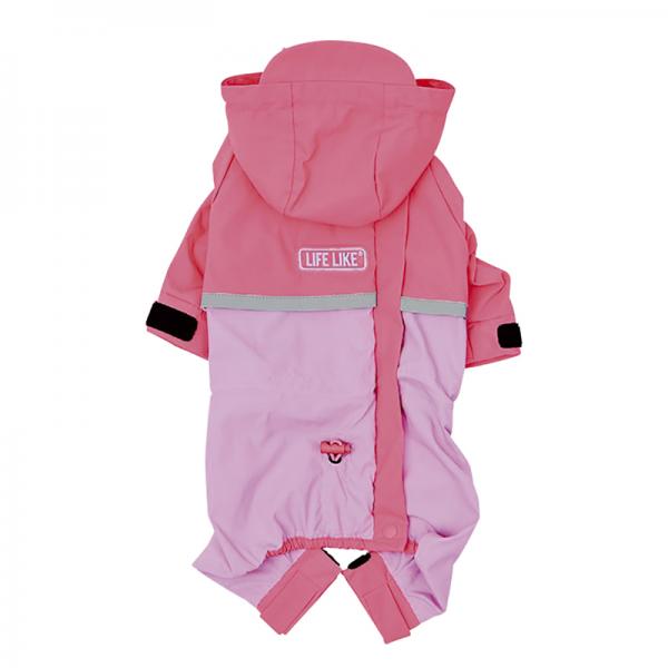 【LIFE　LIKE（ライフライク）】アクティブフルカバーレインスーツ ピンク