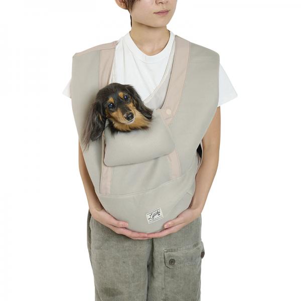 メッシュフロントホールドスリング ライトベージュ/ペット体重：４㎏まで