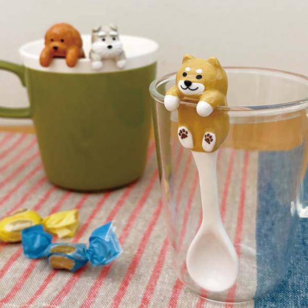 わんころん　わんわんスプーン ふちにちょこんと掛けられます。