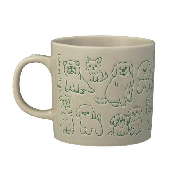 まみれマグ　イヌまみれ ぐるり1周に18犬種！