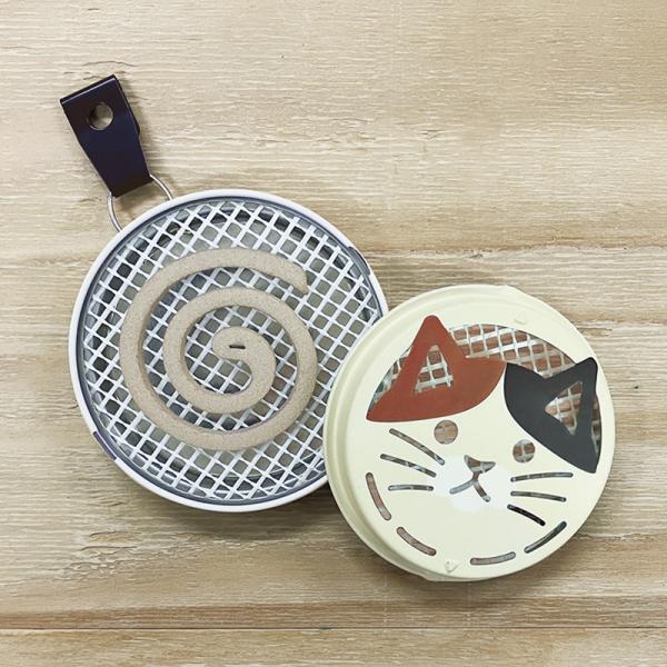 ポータブルミニ蚊遣り ミケ かわいいミケ柄です。