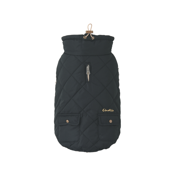 【Cinofilo（チノフィロ）】はっ水中綿キルトハイネック ブラック