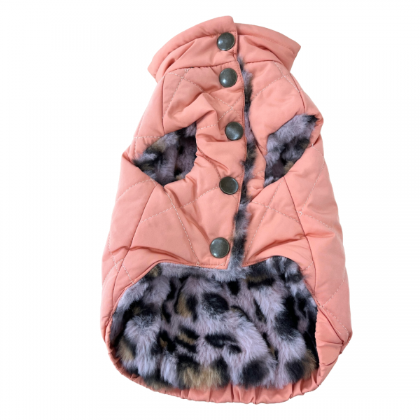 【Cinofilo（チノフィロ）】はっ水中綿キルトハイネック コーラルピンク