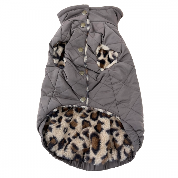 【Cinofilo（チノフィロ）】はっ水中綿キルトハイネック ダークチョコ