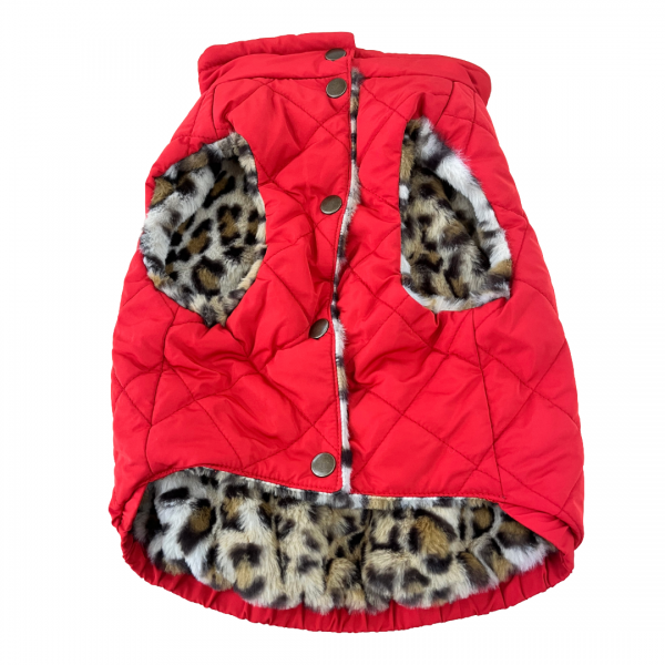 【Cinofilo（チノフィロ）】はっ水中綿キルトハイネック ブリックレッド