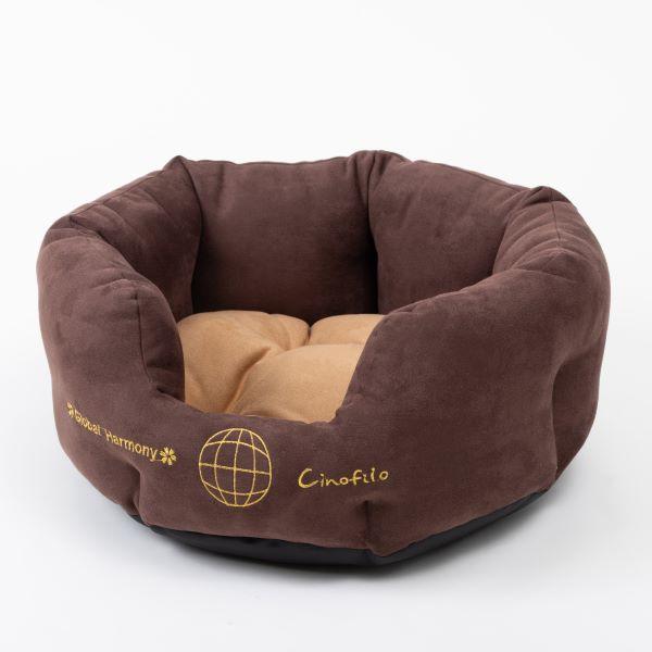 フェイクスエードカドラーベッド ブラウン