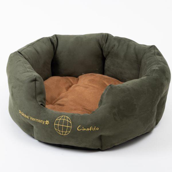 フェイクスエードカドラーベッド カーキ