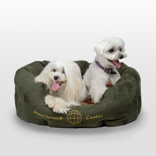 フェイクスエードカドラーベッド カーキ