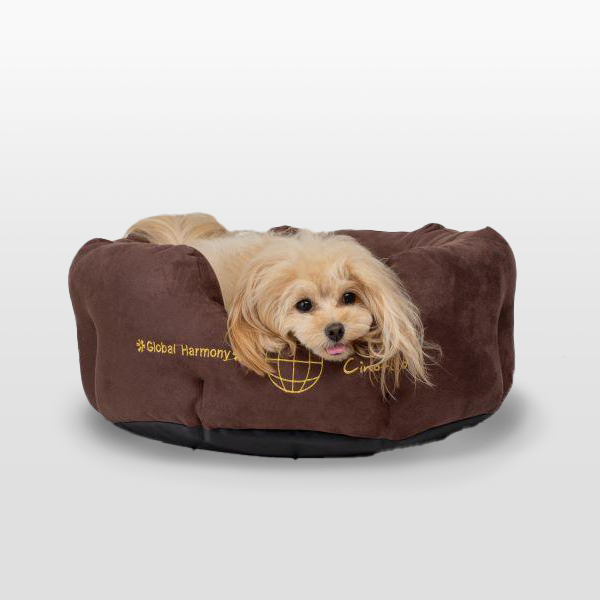 フェイクスエードカドラーベッド ブラウン