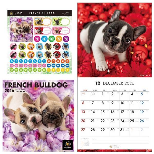 ピクトワンＳ版 カレンダー ２０２６ フレンチブル