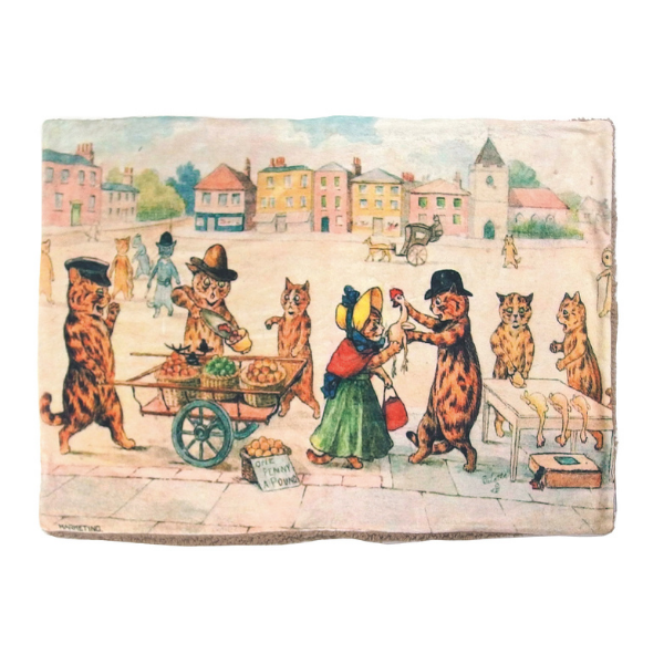 フランネル ボアブランケット猫 マーケット