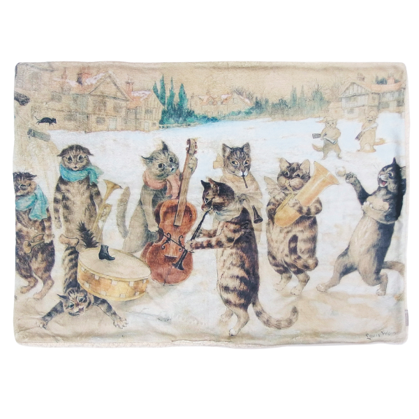 フランネル ボアブランケット猫 オーケストラ