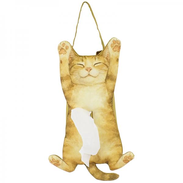 キャットティッシュボックスカバー チャトラ