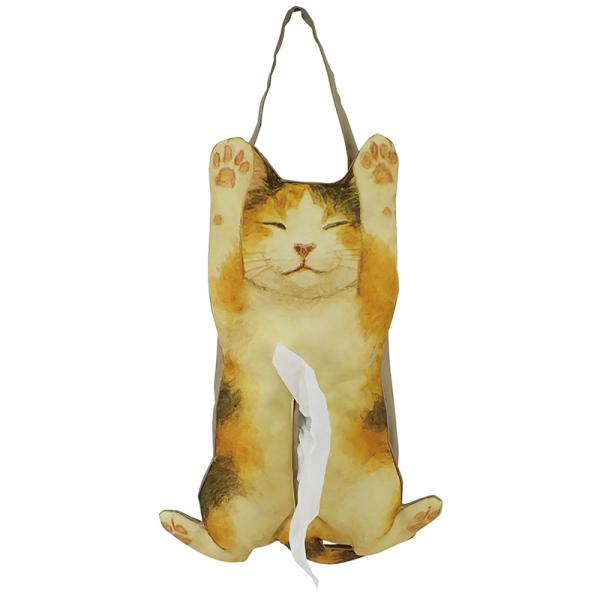 キャットティッシュボックスカバー ミケ