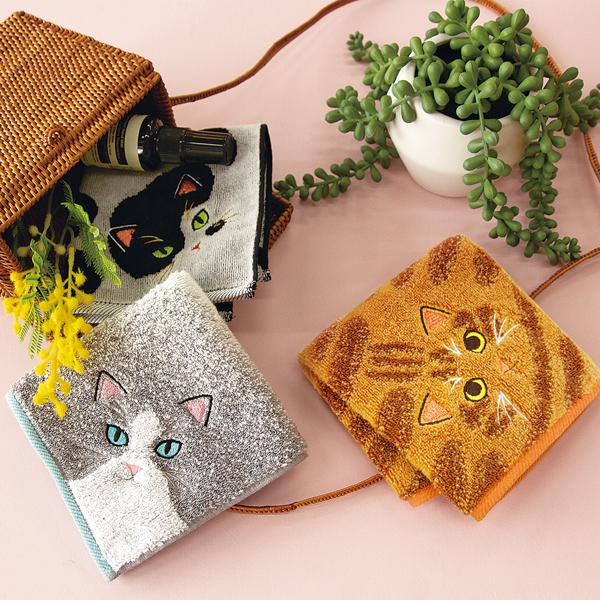 うちのニャンコ 毛並み ハンカチ 本物の毛並みの手触りを追求した今治製ハンカチ