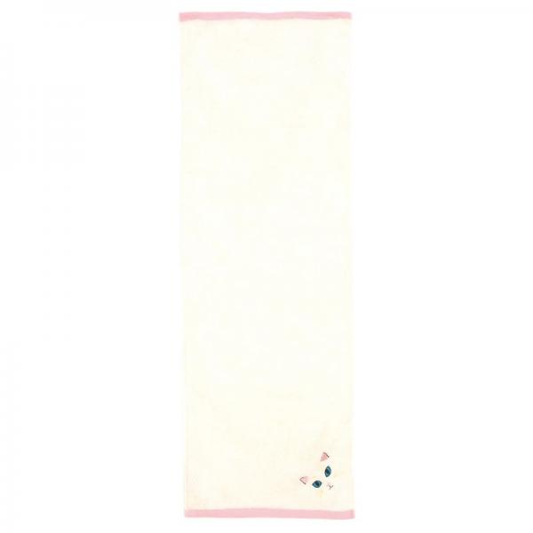 うちのニャンコ 毛並みフェイスタオル フェイスタオル・白猫